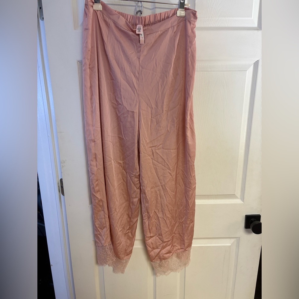 Victoria's Secret Blush Satin PJ Pants XL NWT
